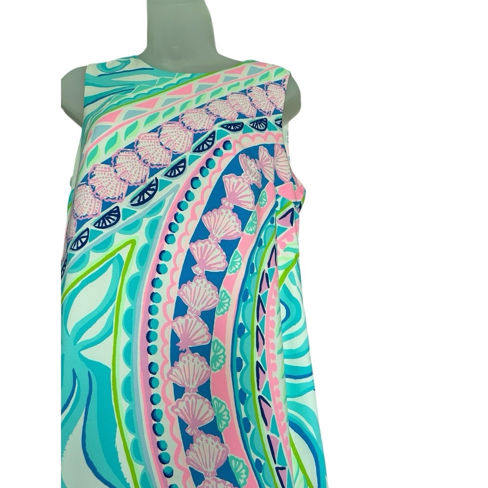 Lilly Pulitzer Narissa Stretch Shift Dress Multi Coco Island Size 6 Pink Cruise - Picture 3 of 12